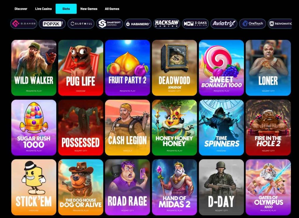 Lobby de las tragaperras TurboWins